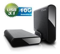 FANTEC DB-ALU31 -Boîtier pour disque dur externe (pour le montage d'un disque dur SATA de 3,5 pouces (8,89 cm), port SUPERSPEED+ USB 3.1, boîtier en aluminium), noir Noir G