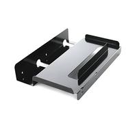 Fantec QB Bracket 25 - Adaptateur pour disque dur HDD ou SSD de 2.5" (6.35 cm) pour le montage dans des supports de 3.5" (8.89 cm), adaptable pour boîtier PC et boîtier externe, noir