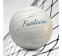 Fantecia Officiel Ballons de Beach-Volley n ° 5 Cuir Soft Touch Blanc avec Pompe, idéal pour l'intérieur, l'extérieur, la Piscine, la Plage et Le Jardin（sans air）