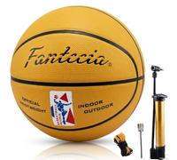 Fantecia Taille 7 - Pour extérieur et intérieur, réglementation officielle de formation de basket-ball, ballon de basket-ball en caoutchouc durable pour jeunes