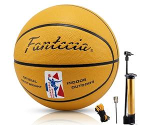 Fantecia Taille 7 - Pour extérieur et intérieur, réglementation officielle de formation de basket-ball, ballon de basket-ball en caoutchouc durable pour jeunes