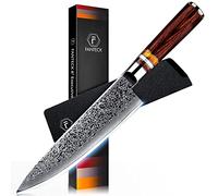 FANTECK Couteau de Cuisine Damas 20cm, Couteau de Damas de Chef en Acier - Damas Japonais 67 Couche Acier Couteaux de Cuisine pour Coupe Viande, Légumes, Fruits