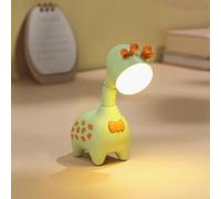 Fantes Veilleuse girafe rechargeable par USB - Lampe de chevet pour enfants, étudiants, fête d'anniversaire, décoration d'intérieur (vert)
