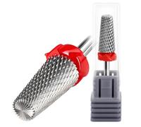 Fantexy Foret à ongles en carbure de tungstène 3/32" - Enlève les gels durs acryliques rapidement et en toute sécurité - Foret à ongles 5 en 1 en carbure de tungstène pour nail art, manucure, pédicure