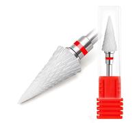 Fantexy Foret à ongles en céramique - Embout conique de 0,9 cm pour enlever les cuticules et les peaux mortes, outil professionnel pour nail art, manucure, pédicure, gel, nettoyage des cuticules (fin