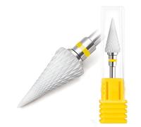 Fantexy Foret à ongles en céramique - Embout conique de 0,9 cm pour nettoyer les cuticules et enlever les peaux mortes, outil professionnel pour nail art, manucure, pédicure, gel, nettoyage des