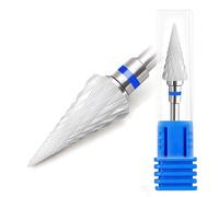 Fantexy Foret à ongles en céramique - Embout conique de 1,9 cm pour enlever les cuticules et les peaux mortes, outil professionnel pour nail art, manucure, pédicure, gel, nettoyage des cuticules (M