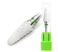 Fantexy Foret à ongles en céramique - Embout de type parapluie de 1,9 cm pour enlever les cuticules et les peaux mortes, outil professionnel pour nail art, manucure, pédicure, gel, nettoyage des