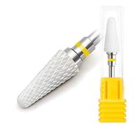 Fantexy Foret à ongles en céramique - Embout de type parapluie de 1,9 cm pour enlever les cuticules et les peaux mortes, outil professionnel pour nail art, manucure, pédicure, gel, nettoyage des