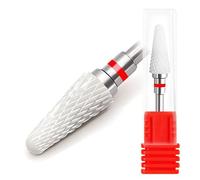 Fantexy Foret à ongles en céramique - Embout de type parapluie de 1,9 cm pour enlever les cuticules et les peaux mortes, outil professionnel pour nail art, manucure, pédicure, gel, nettoyage des
