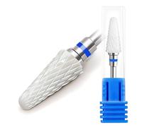 Fantexy Foret à ongles en céramique - Embout de type parapluie de 1,9 cm pour enlever les cuticules et les peaux mortes, outil professionnel pour nail art, manucure, pédicure, gel, nettoyage des