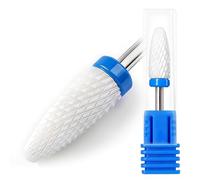 Fantexy Foret à ongles en céramique - Embout en céramique blanche en forme de cône de 1,9 cm pour ongles en acrylique et gel, lime conique en céramique blanche pour nail art, manucure, pédicure, gel