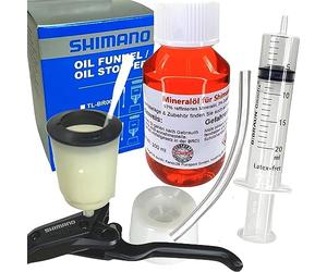 Fantic26 Kit d'entretien de freins à disque Compatible avec Shimano TL-BR003 M5 avec seringue de blanchiment d'huile minérale de 100 ml, tuyau, gobelet de remplissage