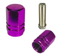 Fantic26 Lot de 2 bouchons de valve de vélo en aluminium AV Auto/Schrader pour I MTB I Ebike I Fourche I Amortisseur I Moto 1 paire (violet)