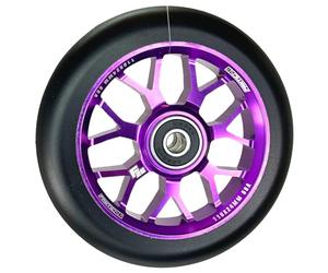 Fantic26 Spy7 Stunt Scooter Rolle I Trick I Tret I Enfants I Roller I Roue I 110mm I ABEC-11 I Rapide I Silencieux I Freestyle (Lila/Noir Mat)