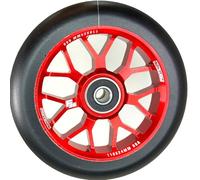 Fantic26 Spy7 Stunt Scooter Roue I Trick I Pédalier I Enfants I Roller I Pneu I Roue I Remplacement I Wheel I 110mm I ABEC-11 I Rapide I Silencieux I Parc I Rue (Rouge/Noir PU)