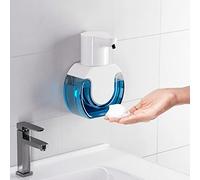 Fantictas 420 ML Distributeur de Savon Automatique, Distributeur Savon Automatique Mural, IPX5 étanche sans Contact Distributeur Savon Mousse avec Capteur Infrarouge, Rechargeable par USB