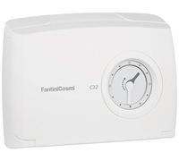 Fantini Cosmi - C32 - Thermostat programmable journalier avec horloge mécanique à piles - Blanc