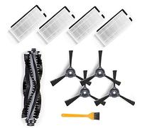 Fantisi Kit d'accessoires de rechange pour robot aspirateur Ecovacs Deebot 605 600 601 avec 1 brosse principale + 4 filtres + 4 brosses latérales, kit DO3G-KTA