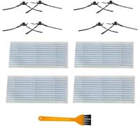 Fantisi Kit pour robot aspirateur DOMOOVA DRV50 avec 4 filtres HEPA, 8 brosses latérales, 1 brosse de nettoyage - Accessoires