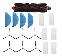 Fantisi Lot de 6 filtres HEPA, 6 brosses latérales, 4 serpillères, 1 brosse-rouleau principale - Accessoire de rechange pour aspirateur robot OKP K7/K8