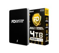 Fantom Drives - Disque SSD Externe 3D NAND TLC de 4 to - Thunderbolt 3 et 4 USB 3.2 Type-C - 2800 Mo/s - Certifié Intel -TB3X-2300N4TB