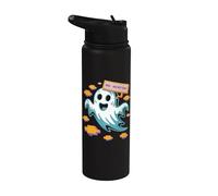 Fantôme amusant d'Halloween 404 Non Trouvé Stainless Steel Insulated Water Bottle
