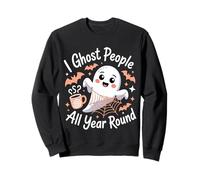 Fantôme Amusant et Mignon pour Halloween I Ghost People Toute l'année Sweatshirt