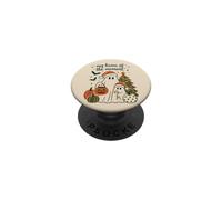 Fantôme Amusant pour Halloween, Noël, Mon Cerveau au Moment PopSockets PopGrip Adhésif