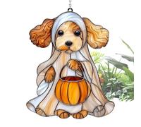 Fantôme Attrape-Soleil,Pendentif Fantôme de Chien Attrape-Lumière | Décoration Halloween Drôle, Ornements d'Artisanat Muraux Mignons pour Murs de Chambre, Balcons, Cour, Jardin