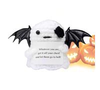 fantôme au crochet - Soutien positif inspirant Halloween et jouet de motivation fait à la main | Décoration de bureau au crochet pour les mères des bureaux des dortoirs scolaires
