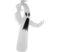 Fantôme blanc gonflable d'Halloween avec lumière LED colorée IP44 étanche Décoration gonflable d'Halloween pour l'extérieur Jardin Pelouse Prise UE 220 à 240V