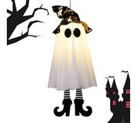 Fantôme Brillant, Halloween Fantôme Suspendable, Ornements Extérieurs Éclairés à LED pour Jardin Et Extérieur Décoratifs