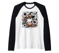 Fantôme Chapeau sorcière citrouilles cottagecore Halloween Manche Raglan