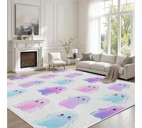 Fantôme Citrouille Lanterne d'halloween Tapis Salon 60x110cm Poil Ras Carpet Toile D'Araignée Géométrique Verte Carpet Intérieur Extérieur Dessous Tapis Antidérapant Moquette Chambre, Descente de Lit