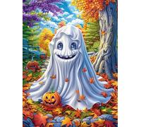 Fantôme dans la forêt d'halloween 1000 Pièces Puzzle Collectionneur en Carton Haute Qualité Haute Difficulté Décoration Murale Oeuvre d'art Cadeau Noël Premium 1000 PCS