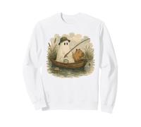 Fantôme De Capybara Pêchant À L'étang Meh en Bateau À Rames Sweatshirt