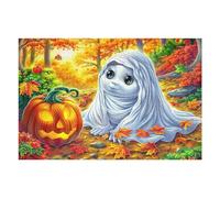 Fantôme de Citrouille d'halloween 1000 Pièces Puzzle Expert Confirmé en Carton Épais sans Déformation Très Difficile Motif Complexe Cadeau Fête des Pères Premium 1000 PCS