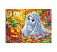 Fantôme de Citrouille d'halloween 500 Pièces Puzzle Adulte en Carton Haute Densité Facile pour Débutant Décoration Murale Passe-Temps Cadeau Anniversaire Petit Prix 500 PCS