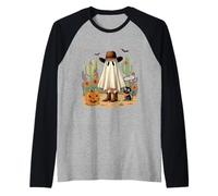 Fantôme de Cowboy d'halloween - Cowgirl Western Halloween Manche Raglan