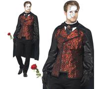 Fantôme De L'Opéra Mascarade Costume pour Hommes Déguisement Halloween Adultes