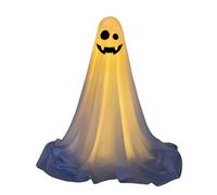 Fantôme d'extérieur d'Halloween, décorations de fantômes d'extérieur - Décor fantôme d'Halloween - Décor fantôme en tissu blanc avec guirlandes lumineuses LED pour passerelle