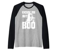 Fantôme d'halloween Amusant Excuse Me But Boo Manche Raglan