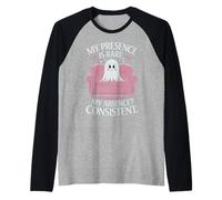 Fantôme d'halloween Ma présence est Rare Mon Absence constante Manche Raglan
