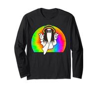 Fantôme d'halloween Reggae, fantôme Rasta Multicolore Halloween Manche Longue