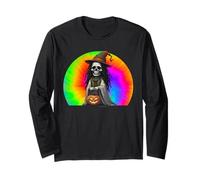 Fantôme d'halloween Reggae, fantôme Rasta Multicolore Halloween Manche Longue