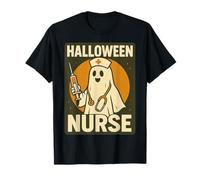 Fantôme d'infirmière d'halloween Mignon avec seringue et stéthoscope 2025 T-Shirt