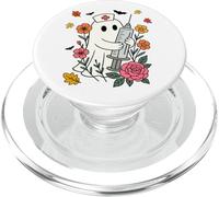 Fantôme d'infirmière Effrayant avec Fleurs et seringue PopSockets PopGrip pour MagSafe