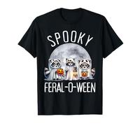 Fantôme Effrayant et Sauvage Halloween Mignon fantôme Raton Laveur Trick Or Treat T-Shirt