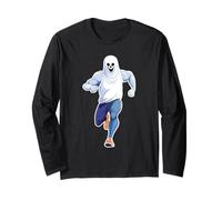 Fantôme Effrayant pour Halloween, Marathon, Gym, entraînement Manche Longue